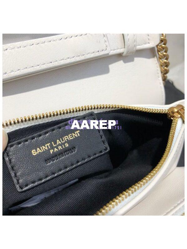 Replica Saint Laurent YSL Angie Chain Bag In Diamond-quilted Lambskin 568906 Blanc 11