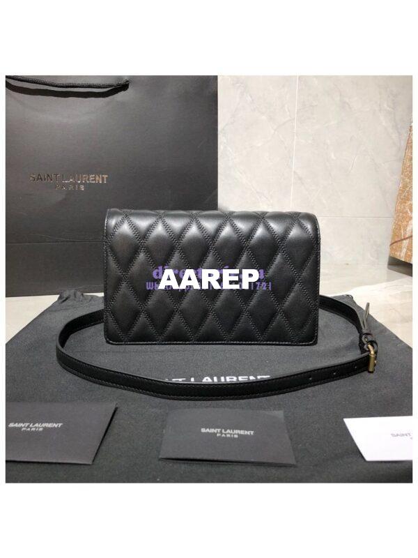 Replica Saint Laurent YSL Angie Chain Bag In Diamond-quilted Lambskin 568906 Black 7