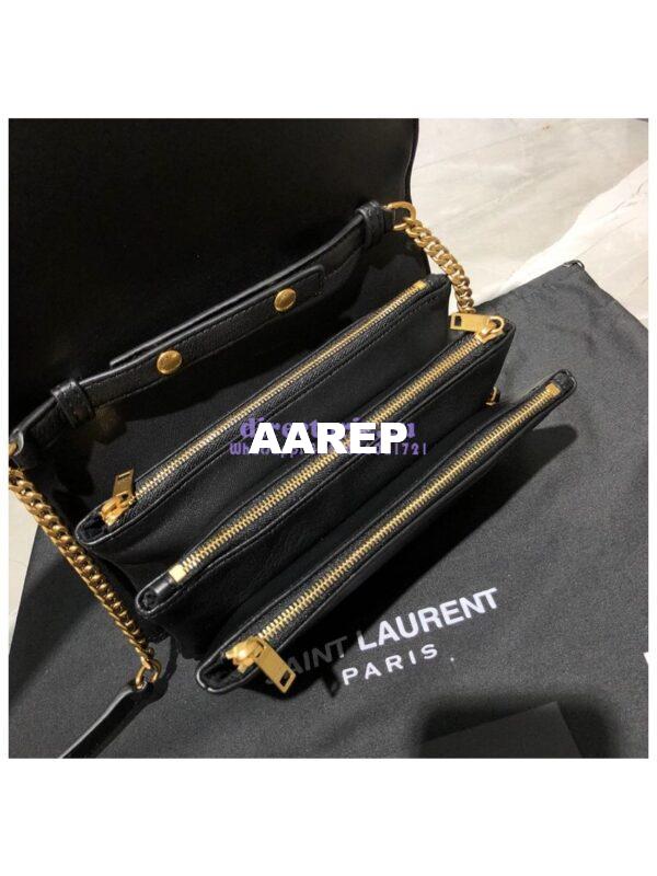 Replica Saint Laurent YSL Angie Chain Bag In Diamond-quilted Lambskin 568906 Black 10