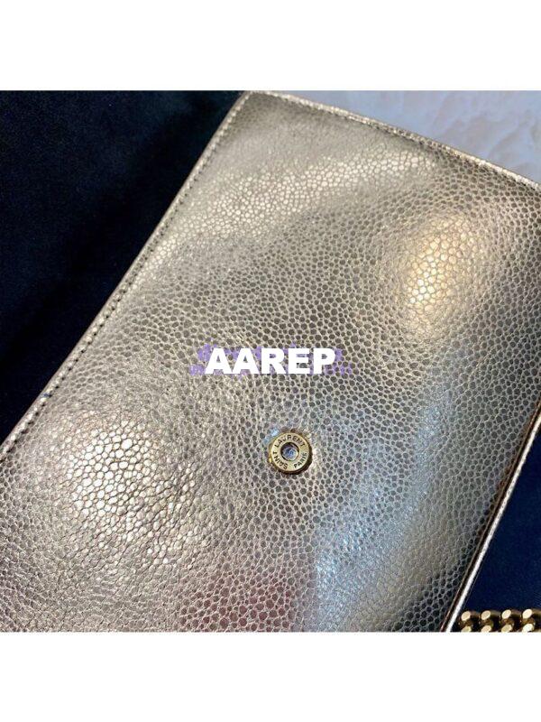 Replica Saint Laurent YSL Sulpice Chain Wallet In Smooth Leather 554763 Metallic Gold 10