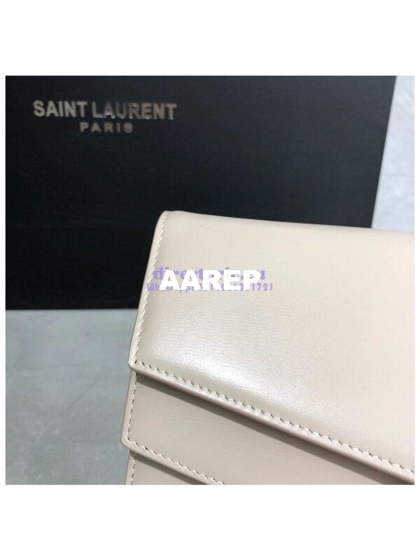 Replica Saint Laurent YSL Sulpice Chain Wallet In Smooth Leather 554763 Beige 6