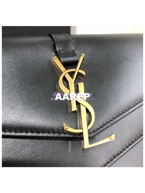 Replica Saint Laurent YSL Sulpice Chain Wallet In Smooth Leather 554763 Black 5