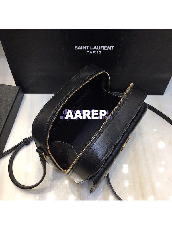 Replica Saint Laurent YSL Vicky Camera Bag In Quilted Lambskin 555052 Black 8