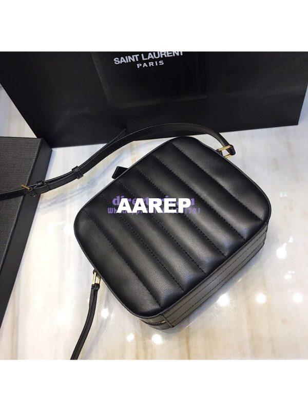 Replica Saint Laurent YSL Vicky Camera Bag In Quilted Lambskin 555052 Black 10