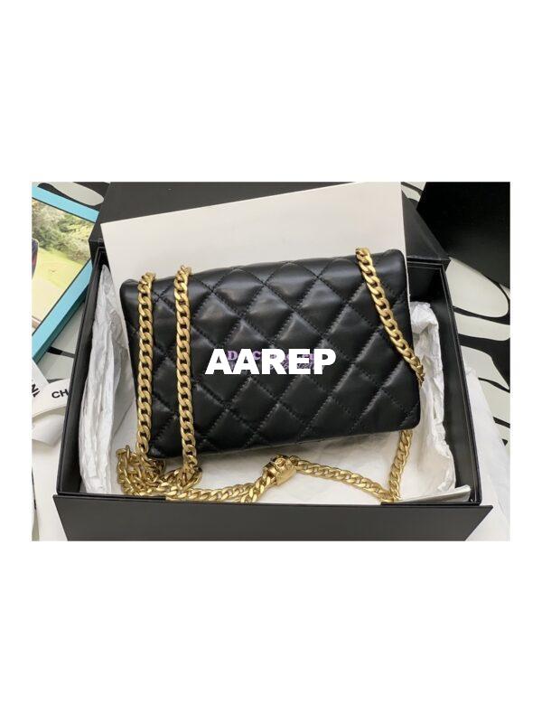 Replica Chanel Small Flap Bag Lambskin AS3393 Black 9