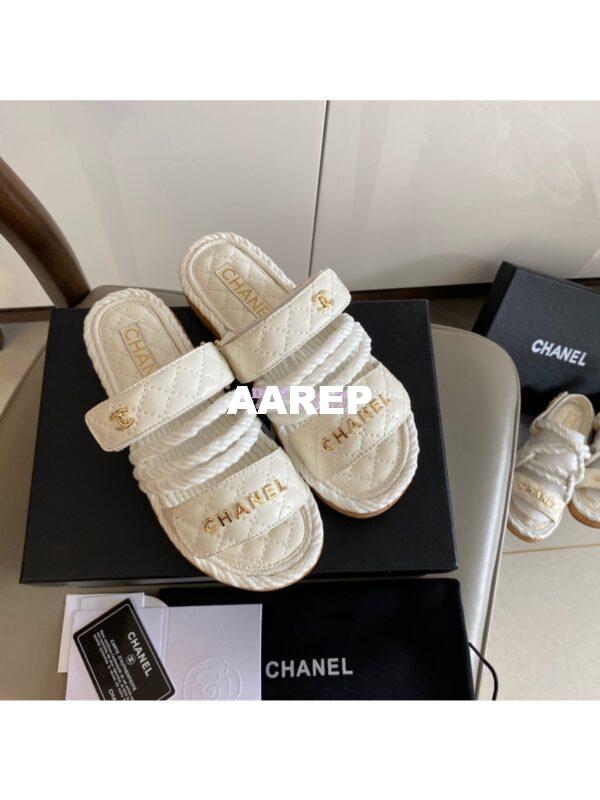 Replica Chanel Cord and Lambskin Sandals G34603 11