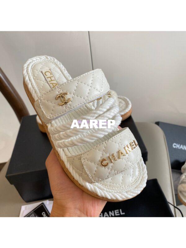Replica Chanel Cord and Lambskin Sandals G34603 12