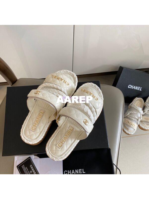 Replica Chanel Cord and Lambskin Sandals G34603 13