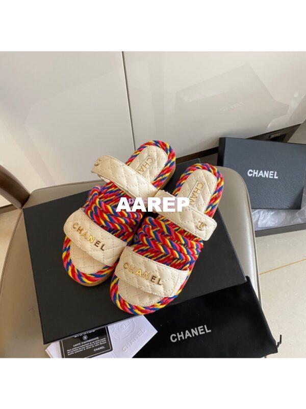 Replica Chanel Cord and Lambskin Sandals G34603 15