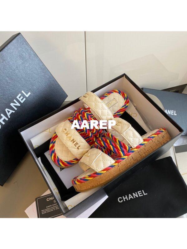 Replica Chanel Cord and Lambskin Sandals G34603 17