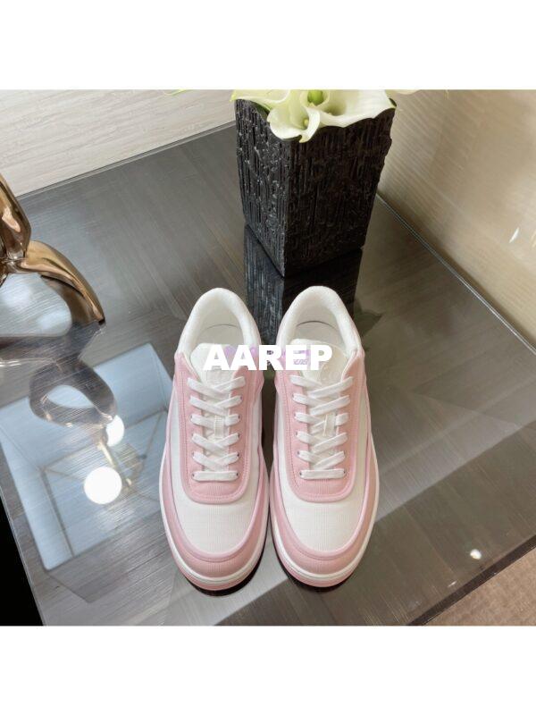 Replica Chanel Trainer Fabric Sneakers G37488 Pink