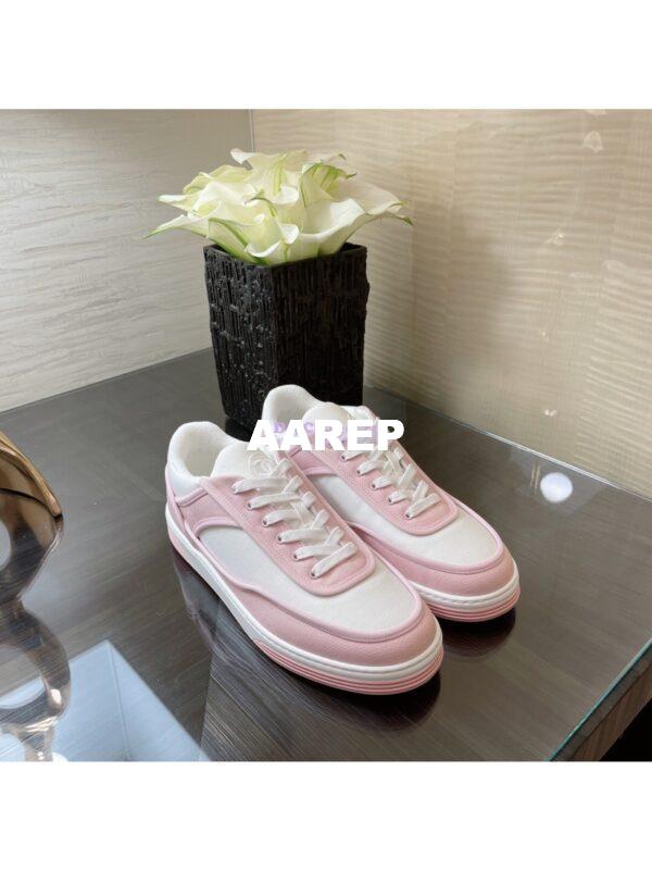 Replica Chanel Trainer Fabric Sneakers G37488 Pink 2