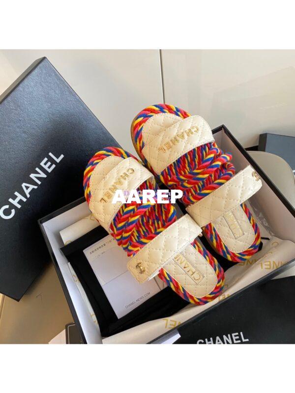 Replica Chanel Cord and Lambskin Sandals G34603 18