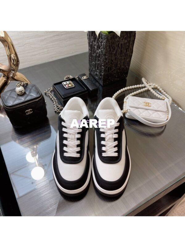 Replica Chanel Trainer Fabric Sneakers G37488 Black