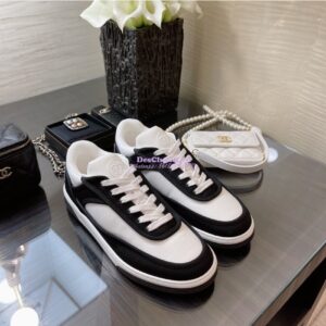 Replica Chanel Trainer Fabric Sneakers G37488 Black 2