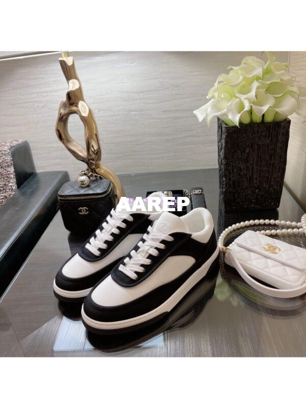 Replica Chanel Trainer Fabric Sneakers G37488 Black 3