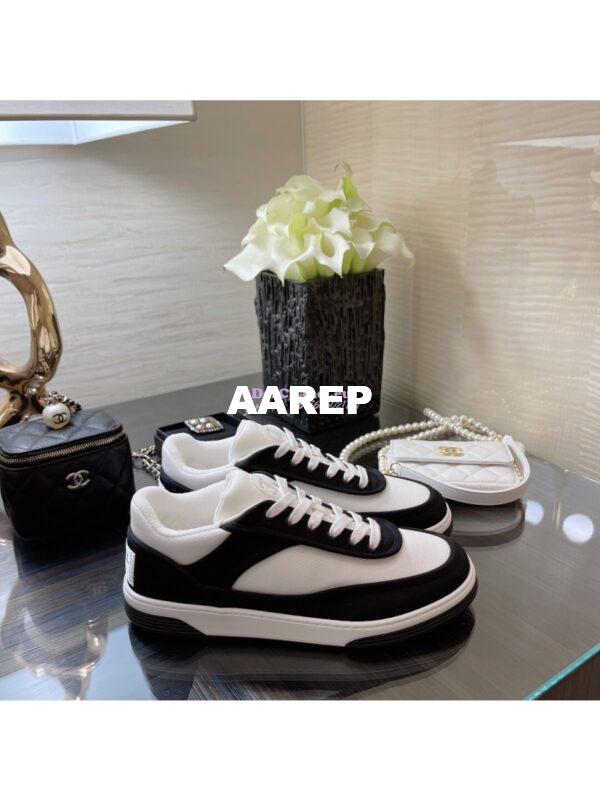 Replica Chanel Trainer Fabric Sneakers G37488 Black 4