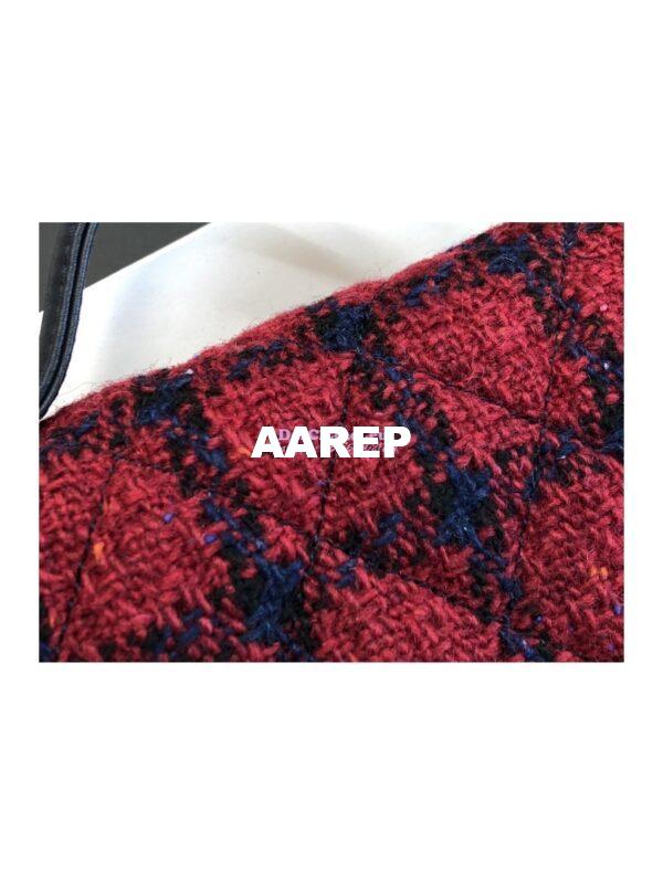 Replica Chanel Small Flap Bag With Top Handle Wool Tweed AS3653 Red, Navy Blue & Multicolor 6