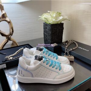 Replica Chanel Trainers Calfskin Sneakers G35934 Bi-Colour Blue