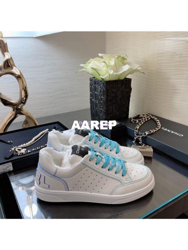 Replica Chanel Trainers Calfskin Sneakers G35934 Bi-Colour Blue
