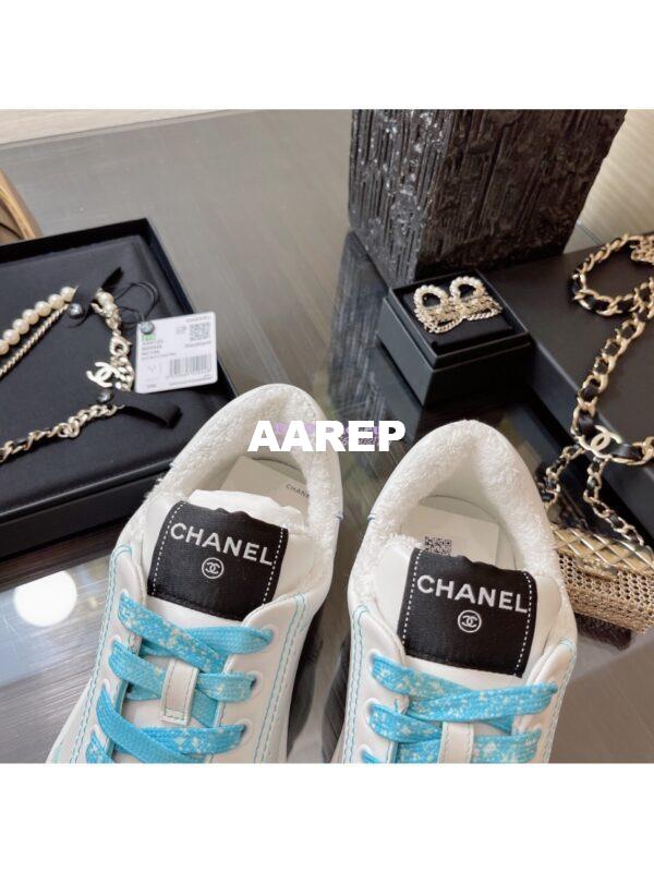 Replica Chanel Trainers Calfskin Sneakers G35934 Bi-Colour Blue 5