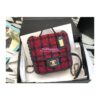 Replica Chanel Small Flap Bag With Top Handle Wool Tweed AS3653 Black, White & Multicolor
