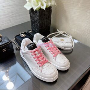 Replica Chanel Trainers Calfskin Sneakers G35934 Bi-Colour Pink 2