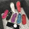 Replica Chanel Lambskin Mules Tweed Embroidery G36557 Black
