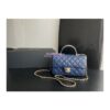 Replica Chanel Small Flap Bag With Top Handle Cotton & Wool Tweed AS3652 Black, White & Multicolour