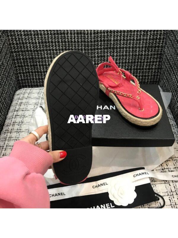 Replica Chanel Lambskin Coral Sandals G36921 6