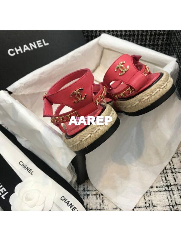 Replica Chanel Lambskin Coral Sandals G36921 7