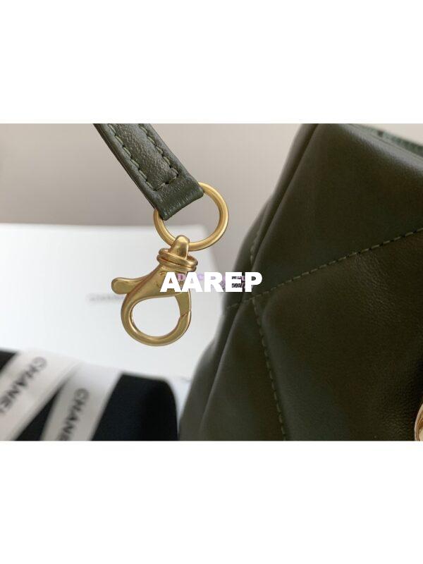 Replica Chanel 19 Shopping Bag Lambskin AS3519 Khaki 7
