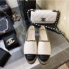 Replica Chanel Lace-Ups Shiny Crumpled Lambskin G36435
