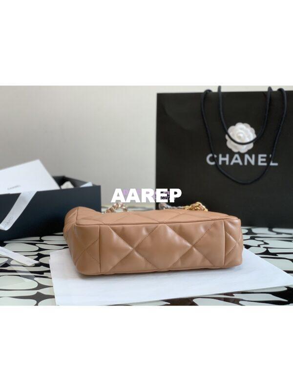 Replica Chanel 19 Shopping Bag Lambskin AS3519 Brown 7