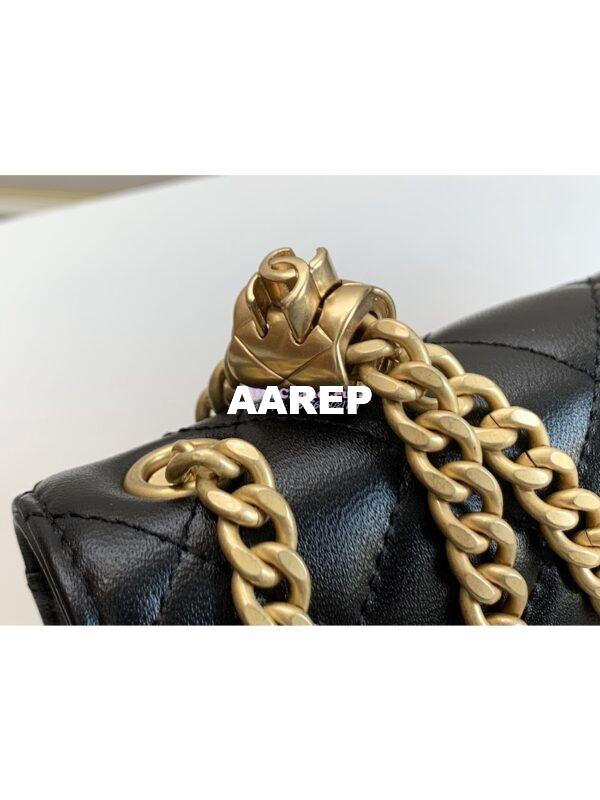 Replica Chanel 22K Wallet On Chain Lambskin AP3043 Black 4