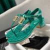 Replica Chanel CC Pearl Thong Sandals Goatskin 36402 Iridescent Rainbow