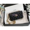 Replica Chanel Small Flap Bag With Top Handle Glossy Calfskin AS3652 Black 2