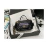 Replica Chanel 19 Small Flap Bag AS1160 Glossy Calfskin Black Silver 2