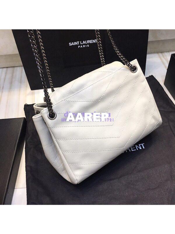 Replica Saint Laurent YSL Small Nolita Bag In Vintage Leather White 13