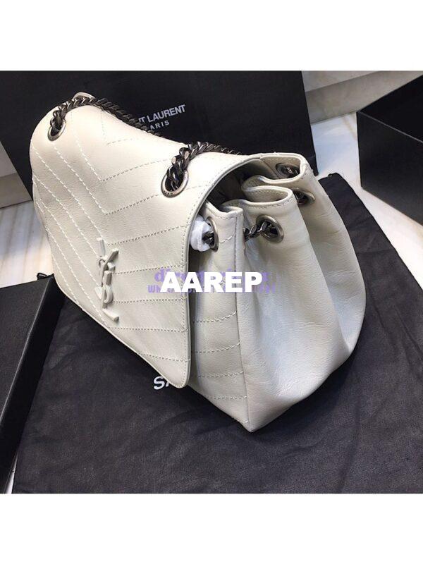 Replica Saint Laurent YSL Medium Nolita Bag In Vintage Leather White 4