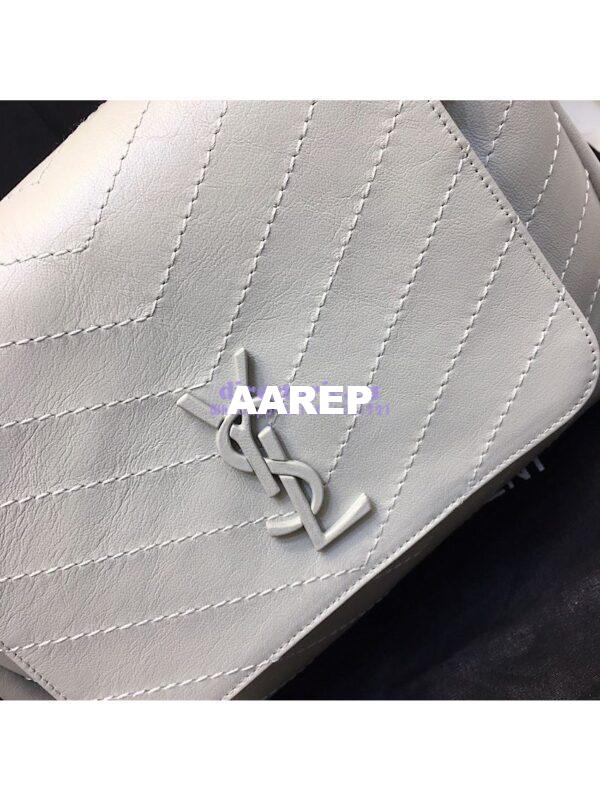 Replica Saint Laurent YSL Medium Nolita Bag In Vintage Leather White 5