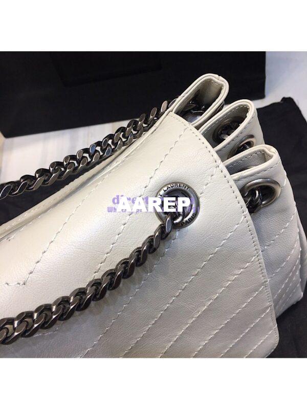 Replica Saint Laurent YSL Medium Nolita Bag In Vintage Leather White 7