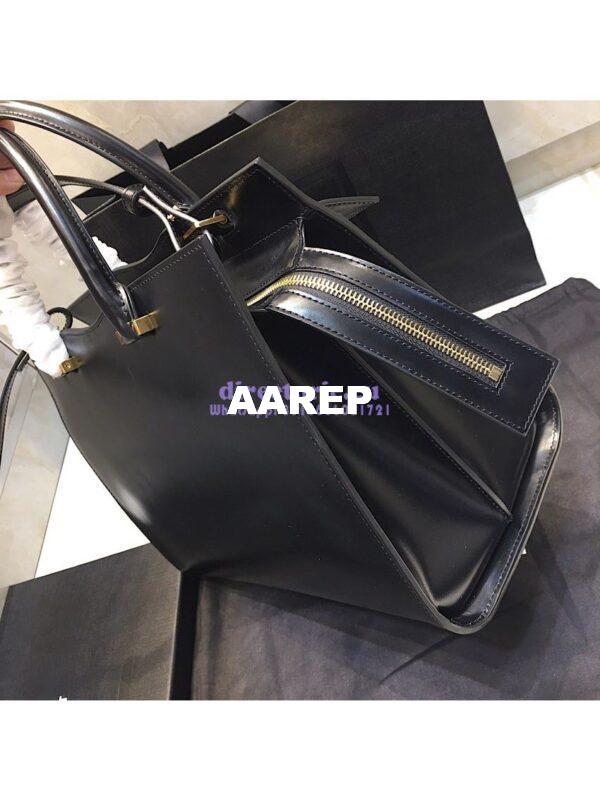 Replica Saint Laurent YSL Uptown Medium Tote In Shiny Smooth Leather 557653 Black 5
