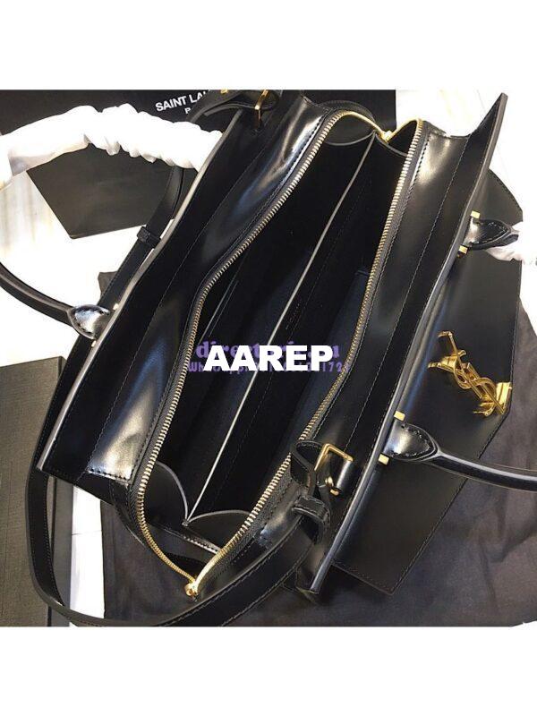 Replica Saint Laurent YSL Uptown Medium Tote In Shiny Smooth Leather 557653 Black 8