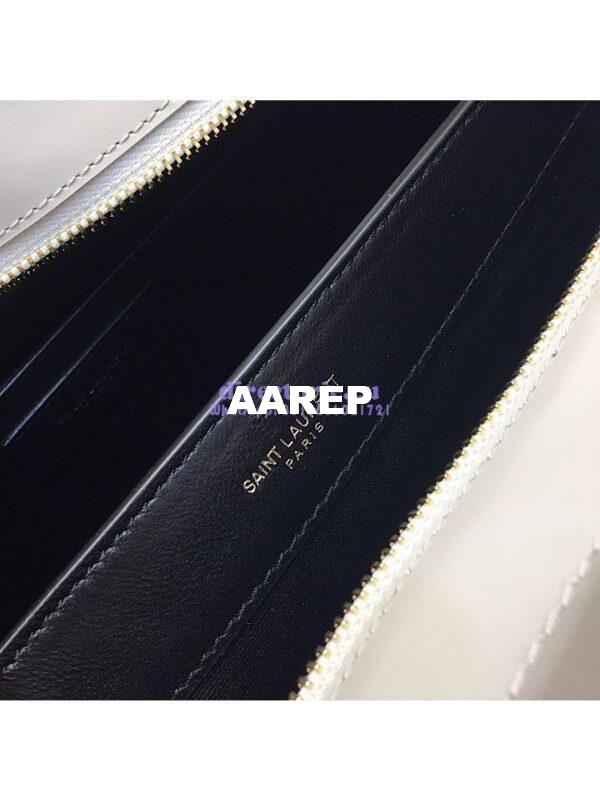 Replica Saint Laurent YSL Uptown Medium Tote In Shiny Smooth Leather 557653 Blanc 6