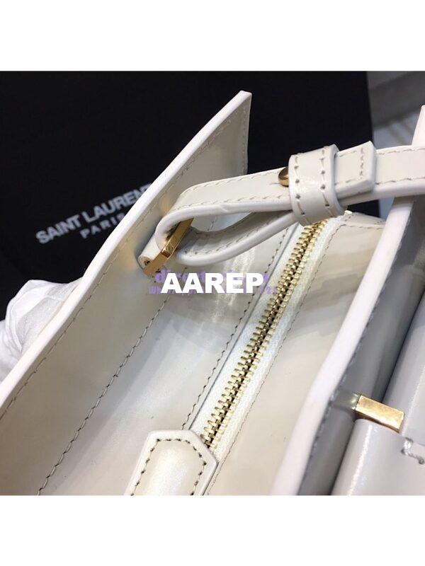 Replica Saint Laurent YSL Uptown Medium Tote In Shiny Smooth Leather 557653 Blanc 7