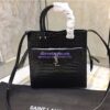Replica Saint Laurent YSL Uptown Medium Tote In Shiny Crocodile-embossed Leather 557653 Black