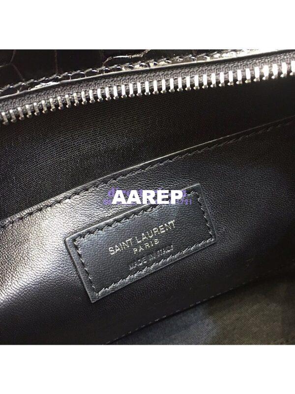 Replica Saint Laurent YSL Uptown Small Tote In Uptown Small Tote In Shiny Crocodile-embossed Leather 561203 Black 12