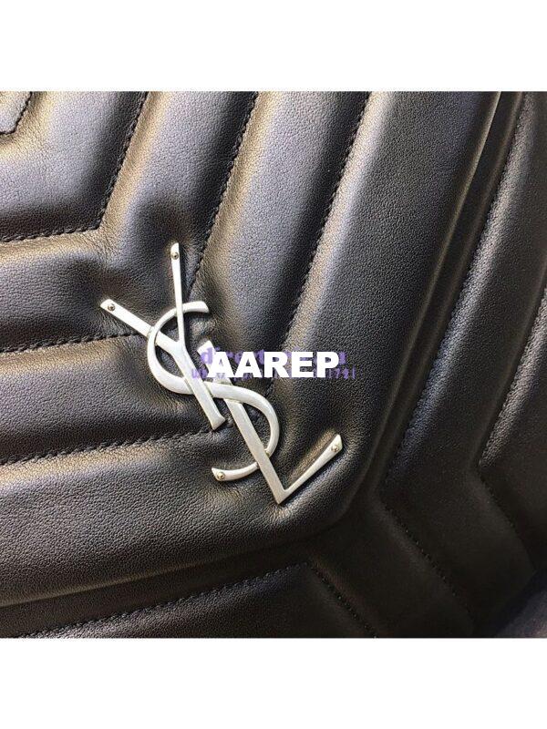 Replica Saint Laurent YSL LouLou Leather Top Handle Bag Black 6