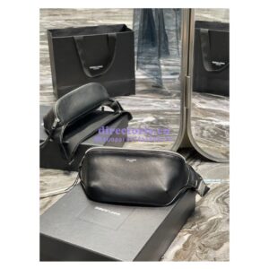 Replica YSL Saint Laurent Classic Belt Bag In Soft Black Leather